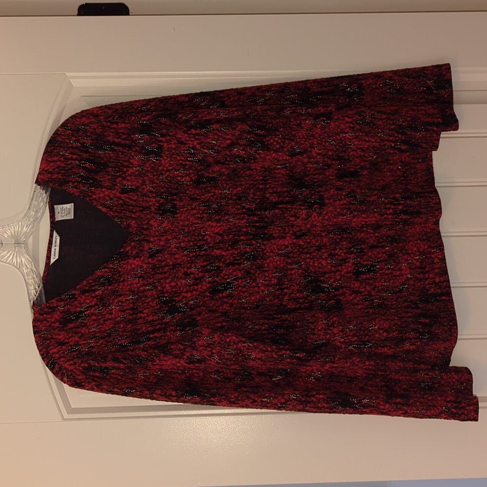 Laura Ashley Red & Gold Blouse